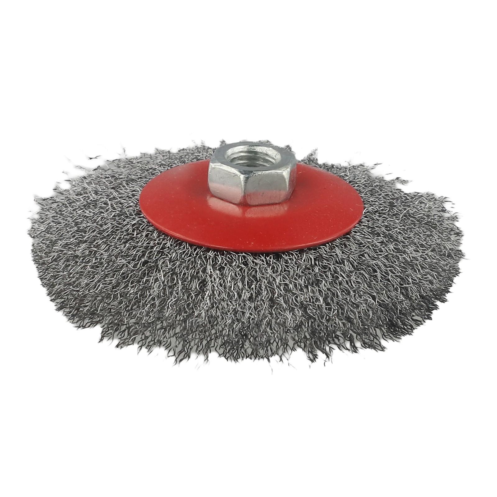 

100mm / 4\ Wire Bevel Brush Crimped Deburring Descaling