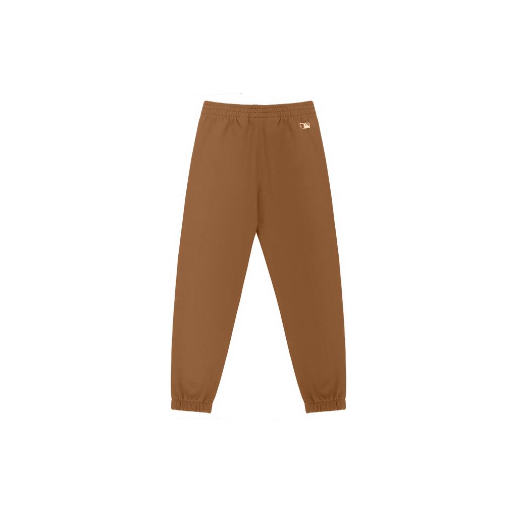 New MLB Base Logo Knitted Sweatpants Unisex Brown 3APT00216-43BRS