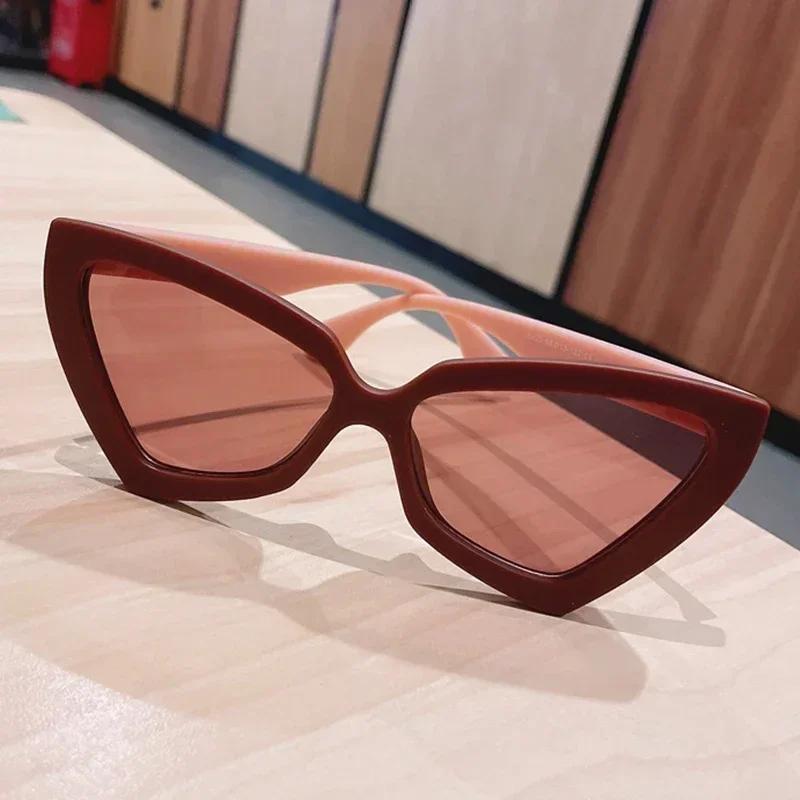 Fashion Cat Eye Sunglasses Trendy Women UV Protection Luxury Irregular Frame Travel Sun Glasses Female Eyewear