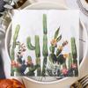 20pcs Disposable Napkins Tropical Cactus Printed Decorative Dinner Anniversary Wedding Party Home Table Decor