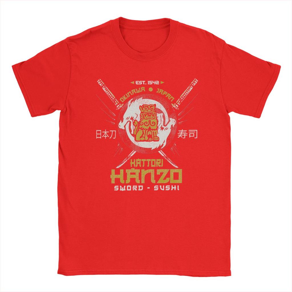 Hattori Hanzo Sword Logo Kill Bill T-Shirt Men Fashion Cotton Tee Shirt Crew Neck Short Sleeve T Shirt Plus Size Clothes