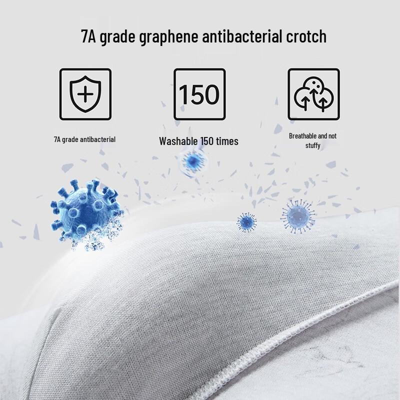 Yalu 10A Antibacterial Men's Pure Cotton Boxer Briefs 4-Pack