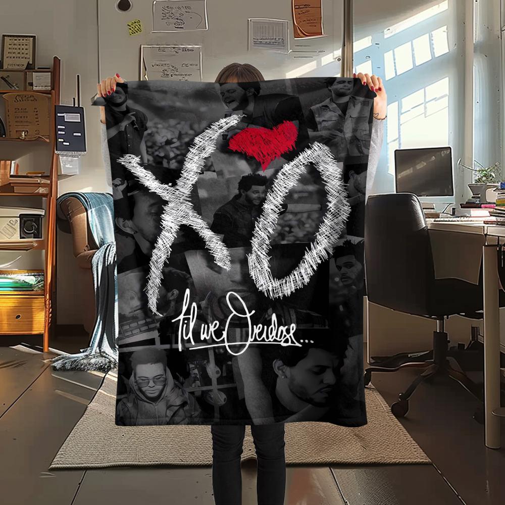 1 Pezzo Coperta in Flanella con Stampa The Weeknd, Alta Qualità Confortevole per Tutte le Stagioni, Arredamento per la Casa, Calore e Comfort, Perfetta per Regali
