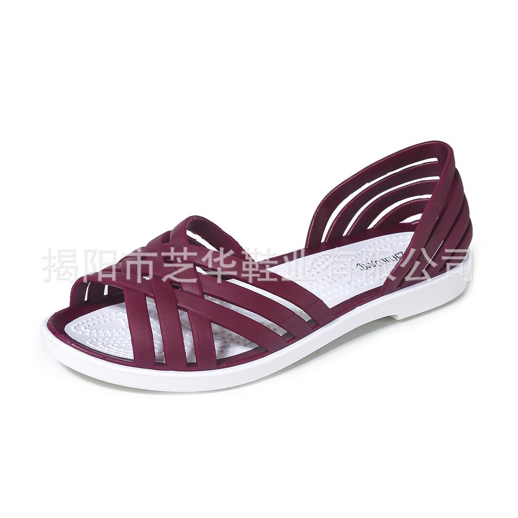 Flat Sandal Women Open Toe Lightweight Slip On Casual Summer Beach Shoes with Crisscross Strap Design and Flexible Sole