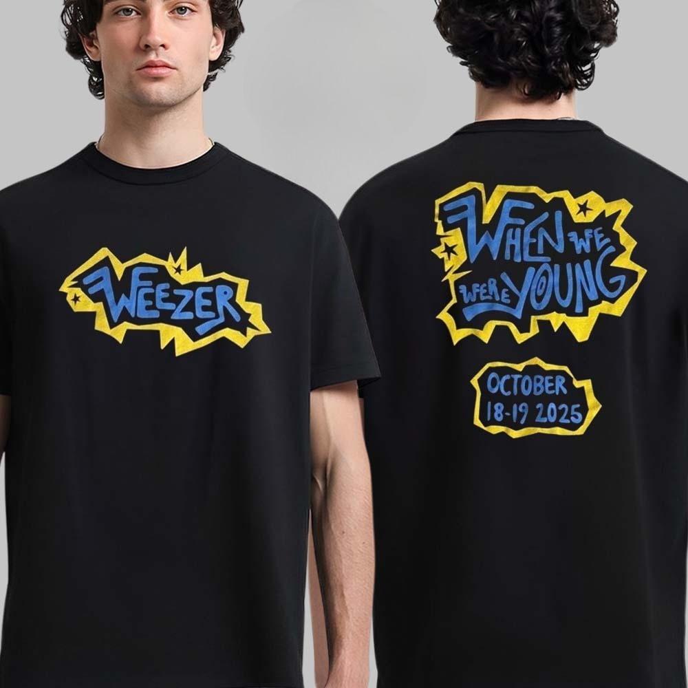 Rare When We Were Young Festival 2025 Exclusive Merch Tee On October 18-19 2025 In Las Vegas Winged Heart Lineup T-Shirt