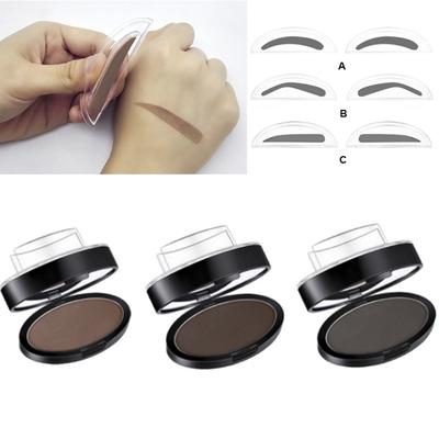 Kit Stencil Timbro Polvere Colorante Sopracciglia Cosmetici Trucco Professionale Timbro Sopracciglia Impermeabile Kit Stencil Miglioratori Sopracciglia