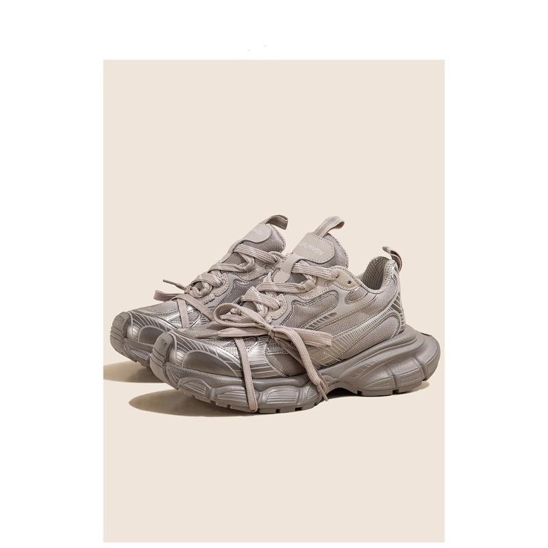 Fashion Platform Dad Shoes Women's Lightweight and Versatile Straps Gray Heightening Sports and Leisure Shoes Women