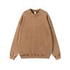 Herbst und Winter Herrenpullover American Retro Old Washed Einfarbig Rundhalspullover Große Größe Lockerer Pullover