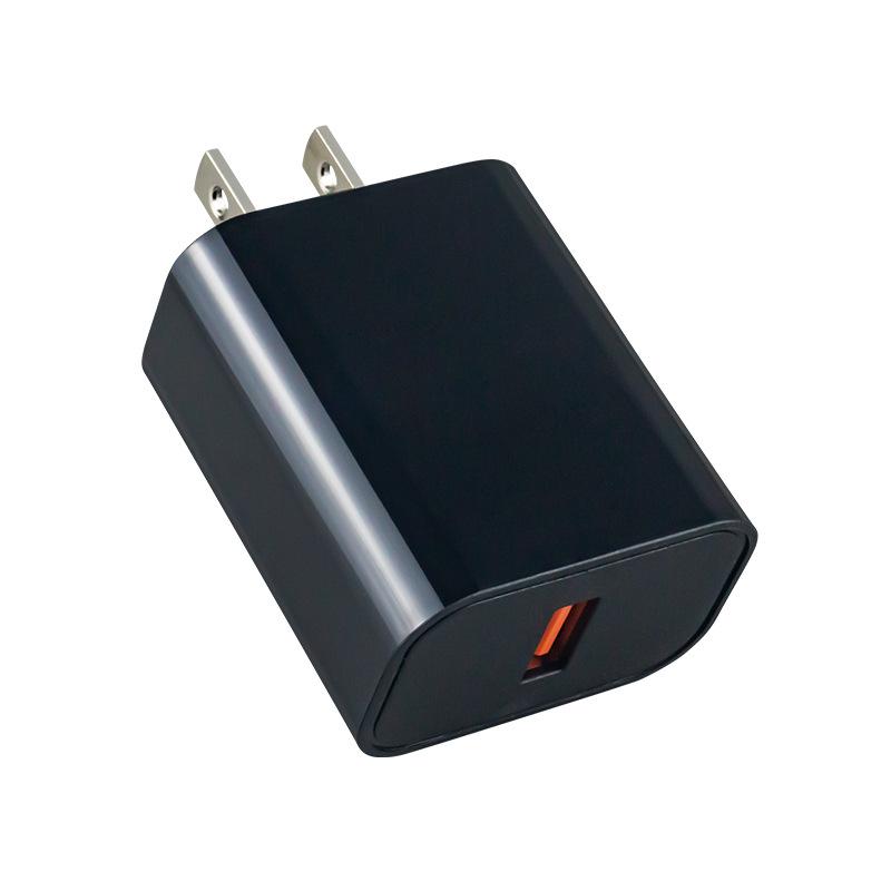 Certified Power Bank Mobile Phone Charger Single Port QC3.0 Fast Charging US 18W Charging Head