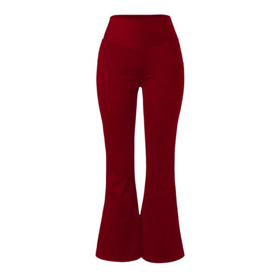 Women's Flared Yoga Pants High Waist Bootcut Workout Leggings with Pockets Stretchy Bell Bottom Trousers for Office Workout