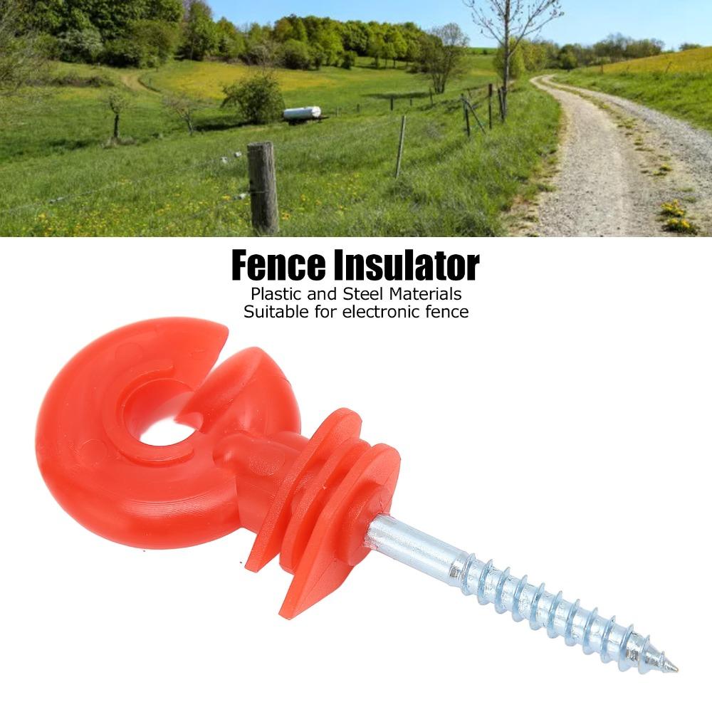 50Pcs Screw In Design Fence Insulator Rainproof Screw In Insulator  Timber Post