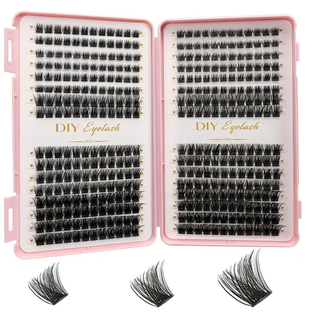 Curly and Thick Fluffy Volume Lashes Enlarge Eyes Anime Eyelash Clusters  For Beginners