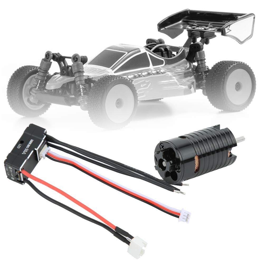 High Torque Brushless Motor 18A ESC Kit for 124, 128, 132 RC Mini-Z Cars (Black, 2500KV)