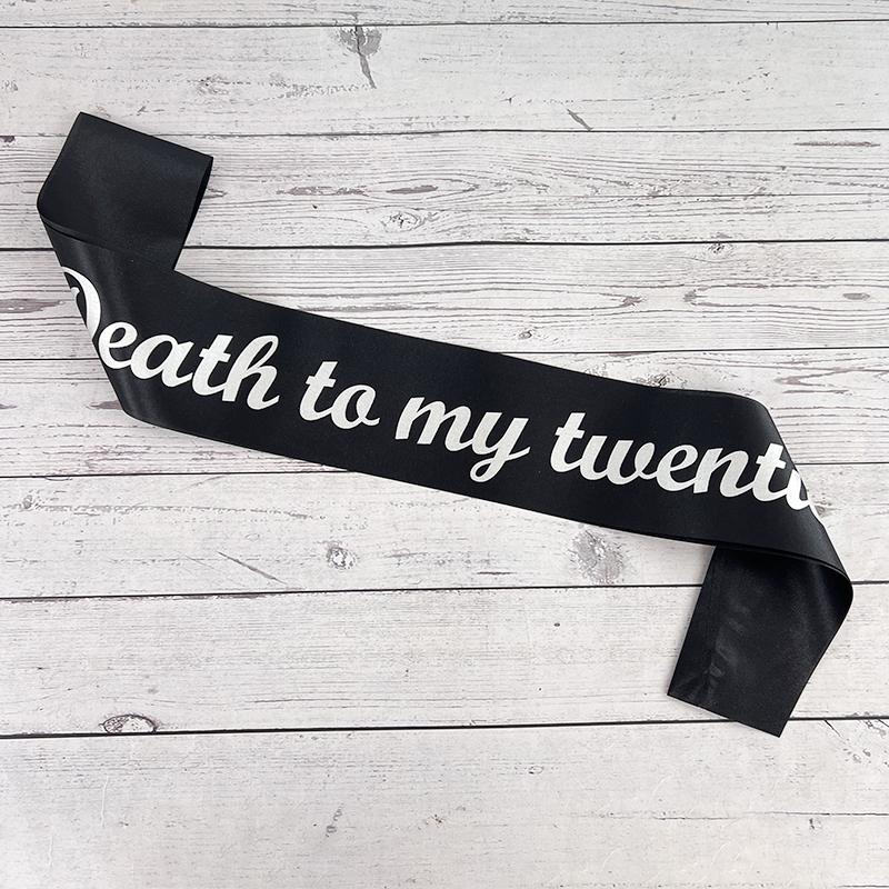 Dekoration zum 30. Geburtstag, Fotoautomaten-Requisiten, „Death to My 20s“, „Rip To My Youth“, Party-Zubehör für Erwachsene, „Death to my twenties“