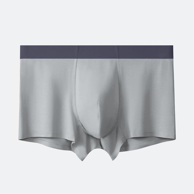 Men's Seamless Bamboo Fiber Boxers: Antibacterial, Breathable, Elastic, Large Size