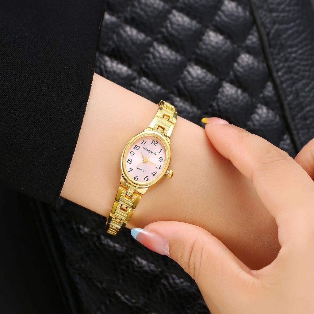 Oval Dial Women Quartz Watches Fashion Luxury Ladies Watch Stainless Steel Wristwatch Gift Dress Clock Reloj Mujer