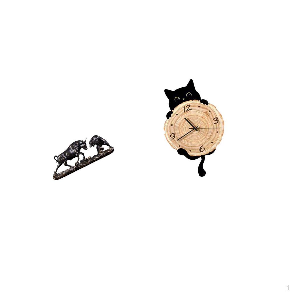 Modern Feng Shui Sculpture And Wall Clock Decor Lightweight Animal Artwork for Desk Office Bedroom