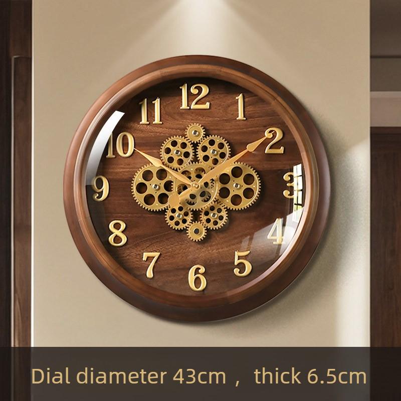 

Retro Gear Mechanical Wall Clock Living Room Luxury Wall Clocks Bedroom Silent Watch Nordic Interior Unique Aesthetic Decoration