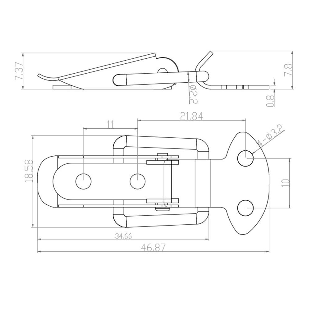 4/10PCS Toggle Latches Spring Loaded Clamp Case Box Latch Catch Clasp Toggle Lock Lever Clasp Closures Crate Lock Snap Lock