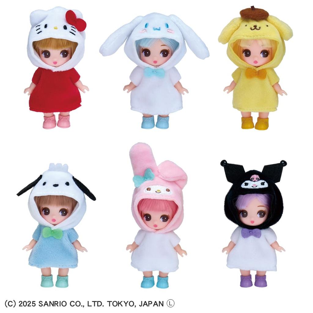 Takara Tomy Puppe Petit Sanrio Charaktere Kollektion Rollenspiel Spielzeug für 3+ Jahre Licca-chan Licca-chan Anziehpuppe