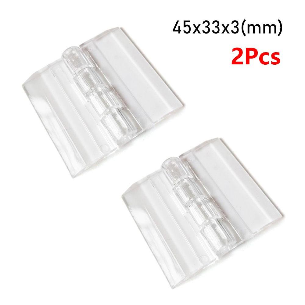 2Pcs Acrylic Plastic Folding Hinge Clear Furniture Hardware New Door Hinges Cabinet Door