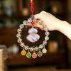 Pendentif de voiture Dieu de la richesse Lingyin Wulu de Hangzhou: Boulier Coloré pour Décoration de Véhicule Haut de Gamme, Symbolisant la Paix et la Fortune