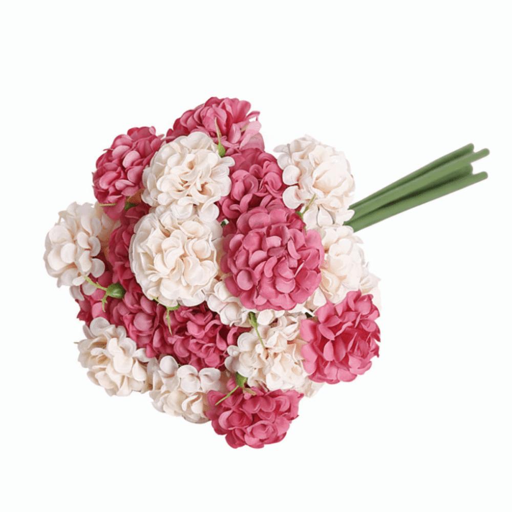 27 Heads Hydrangea Artificial Flowers Silk Petals DIY Accessories Fake Flower Photo Props Multicolor Floral Arrangement Wedding