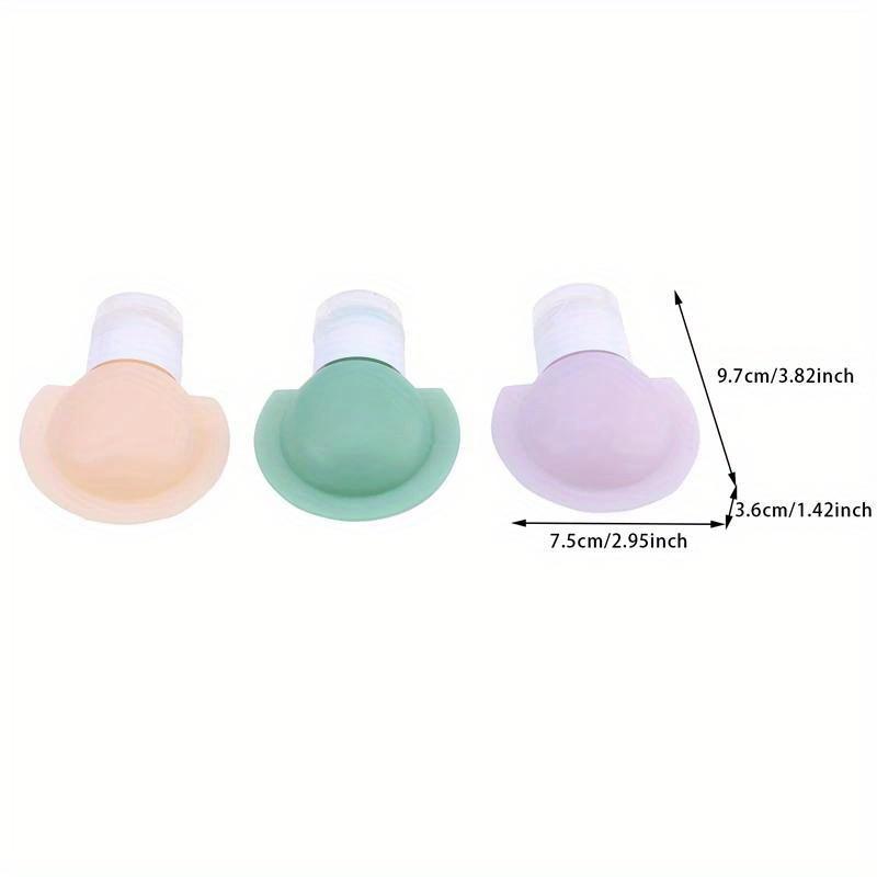 

3 шт./набор 60/90 мл Портативная силиконовая дорожная бутылка для жидкости, многоразовая бутылка для лосьона, герметичный контейнер для шампуня, тюбик для выдавливания