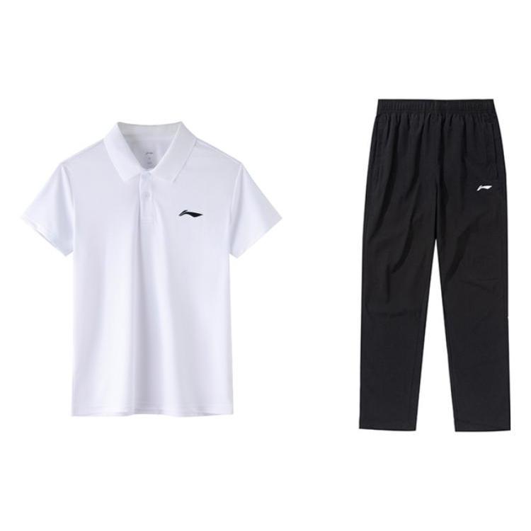 Li Ning Casual Sportswear Men s White/Black APLT139-2+AYKT413-1 4XL