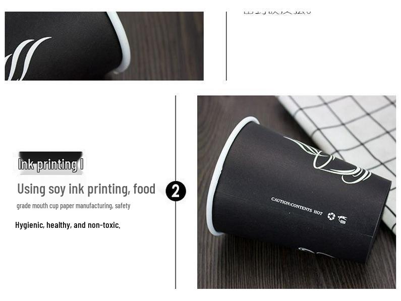 Heat-Resistant Thick Paper Cup with Lid for Hot Drinks