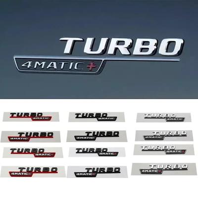 AATO1 TURBO 4MATIC Plus Car Emblem Side Fender Badge Sticker Logo For Mercedes Benz AMG X247 C117 W117 GLE53 GLA45 A45 A35 CLA35 CLA45