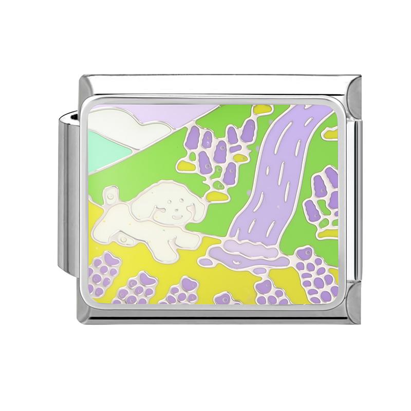 Fashion Colorful Y2K Animal Series Cat Dog Italian Charm Beads Fit 9MM Stainless Steel Bracelets Gifts Women Jewelry DIY Making