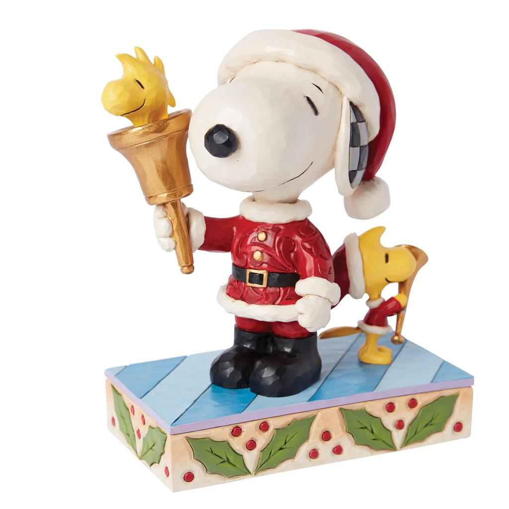 JIM SHORE Snoopy Woodstock Santa 6015039 & <Christmas>