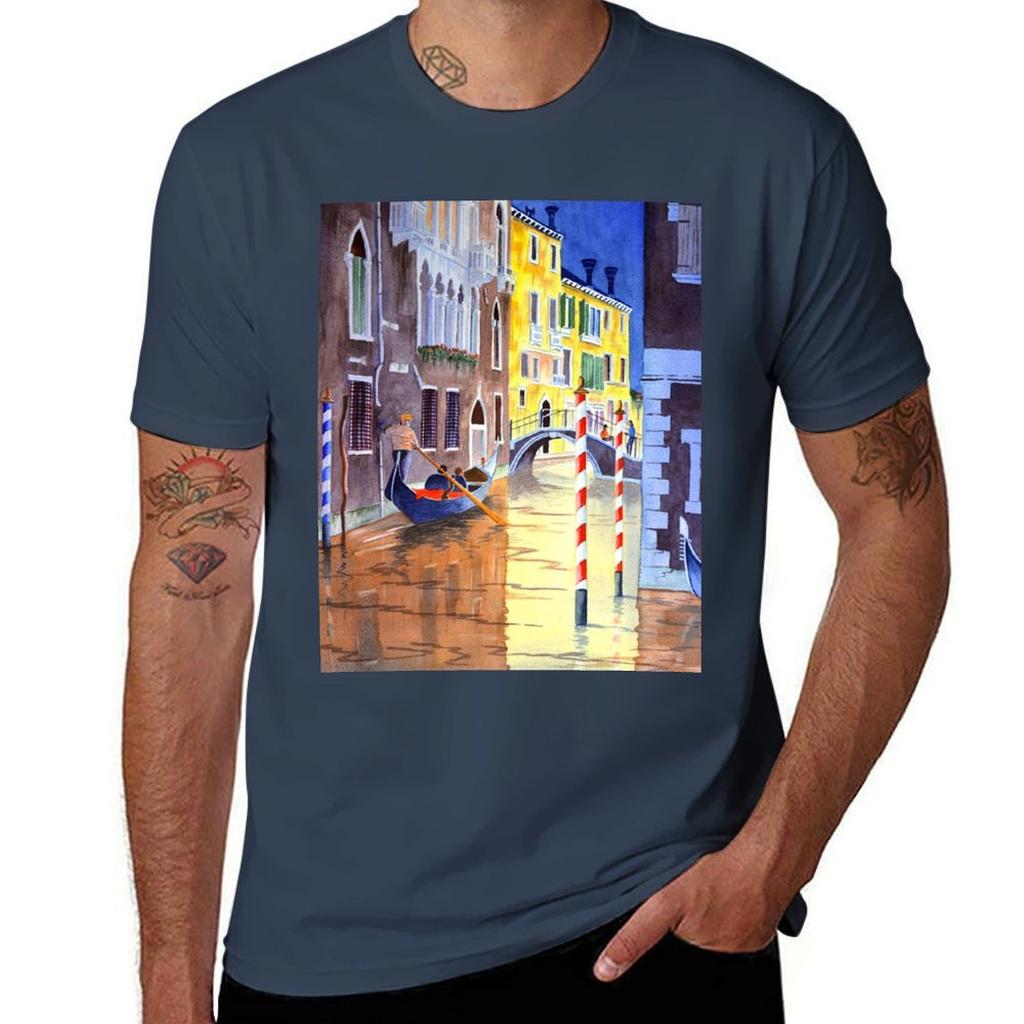Reflections Of Venice Italy Tshirt Basic Breathable Solid Color Tshirt