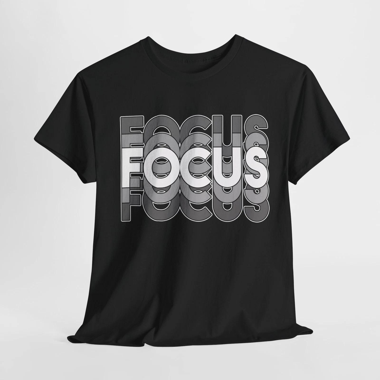 Motivational Unisex Heavy Cotton Tee - Focus Design, Inspirational Gift, Casual 2XL