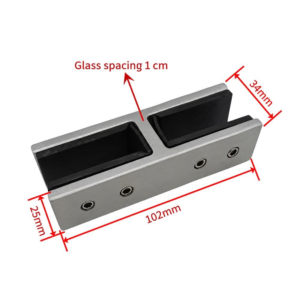 Stainless Steel Glass Clamp Clip 90 Degree Heavy Duty Glass Clip For Railing