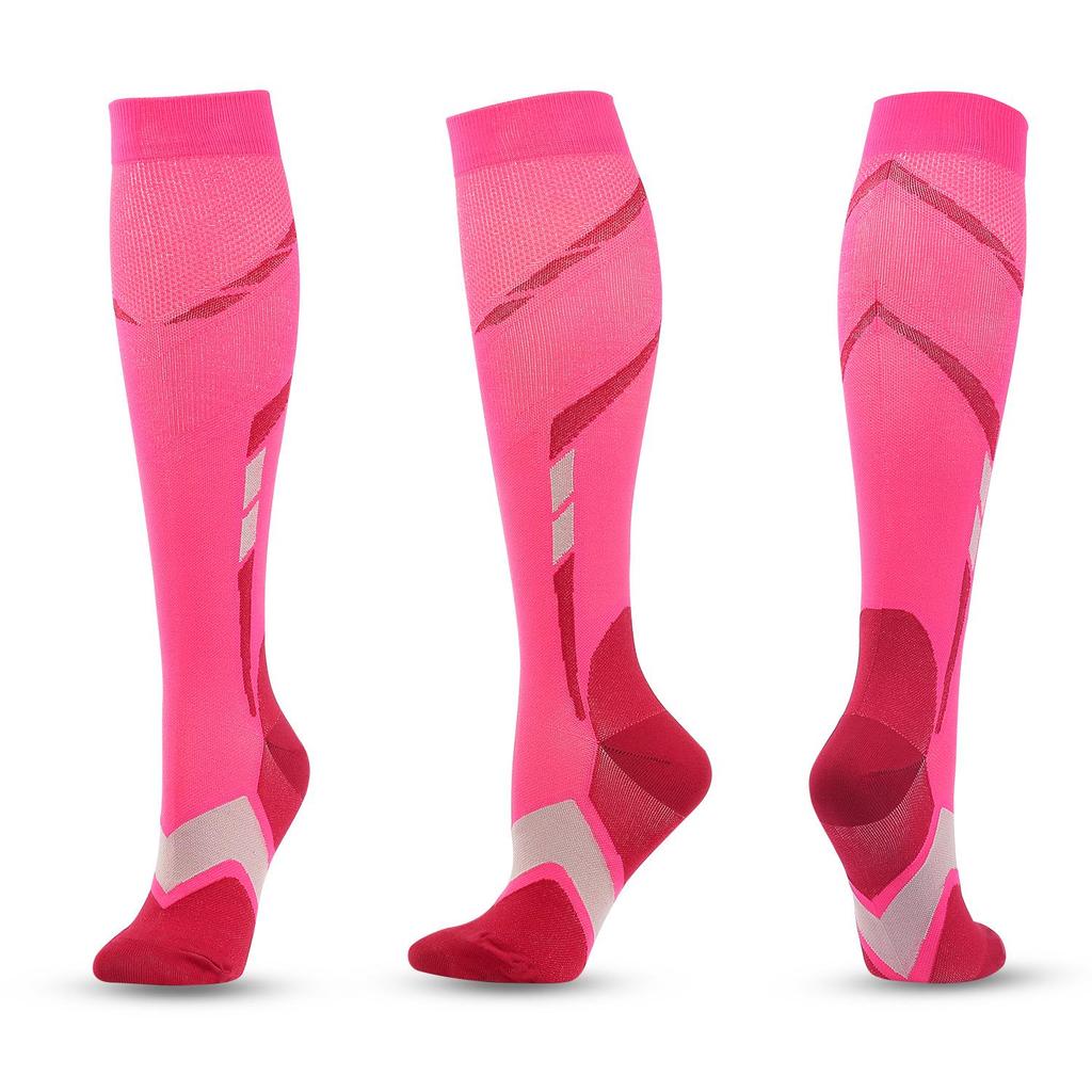 Unisex Multicolor Outdoor Compression Socks for Running – Long Tube Design