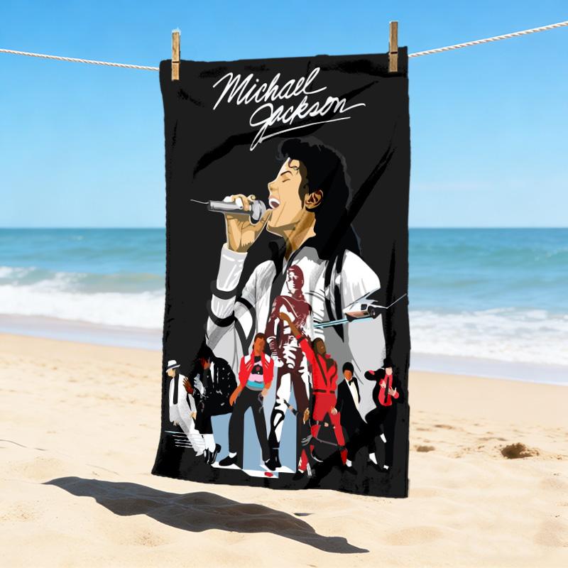 Michael Jackson Performance Stilvolles Digitaldruck Strandtuch Schnelltrocknend Saugfähige Decke für Strand Pool Fitnessstudio Reisen