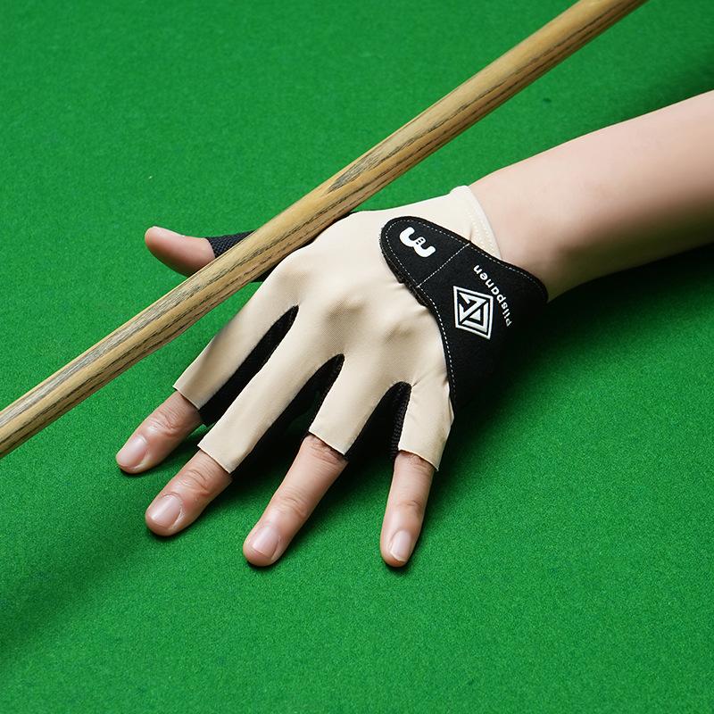 Durable Comfortable Single Anti Slip Half Finger Lightweight Snooker Sweat Wicking Fishing Gloves for Both Men and Women