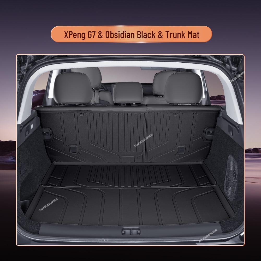 XPeng G7 Trunk Mat - Fits 25 Models, Waterproof TPE Semi-Enclosed Tail Box Mat, Car Accessory