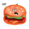 Pet Toy For Aggressive Chewers Interactive Toys Thickened Oxford Cloth Bite Resistant Squeaky Dog Chew Cute Food Shaped with Sound Shapes Burger Pizza