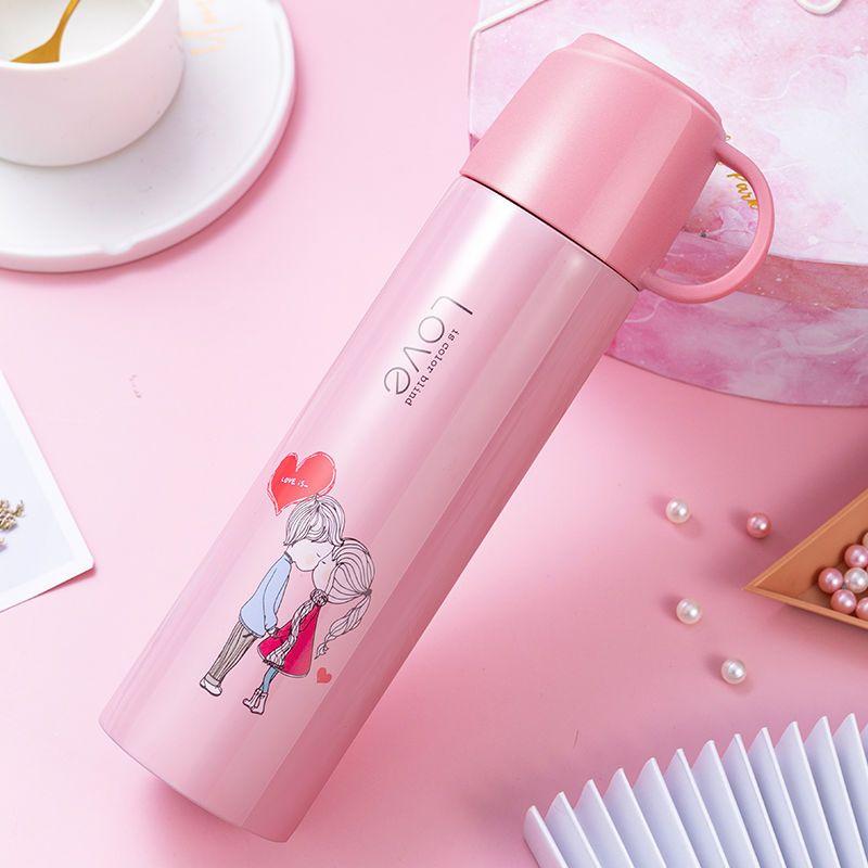 Thermos Cup 500ml/600ml Vacuum Flasks Portable Stainless Steel Thermos Cup Water Bottle Travel Tea Mug Office Thermos Cup