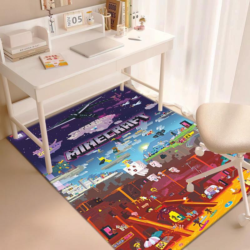 Classic Sandbox Xbox Game Minecraft Carpet Carpet Home Living Room Decoration Table and Chairs Anti Slip Door Mat Outdoor Picnic Mat Carpet A10
