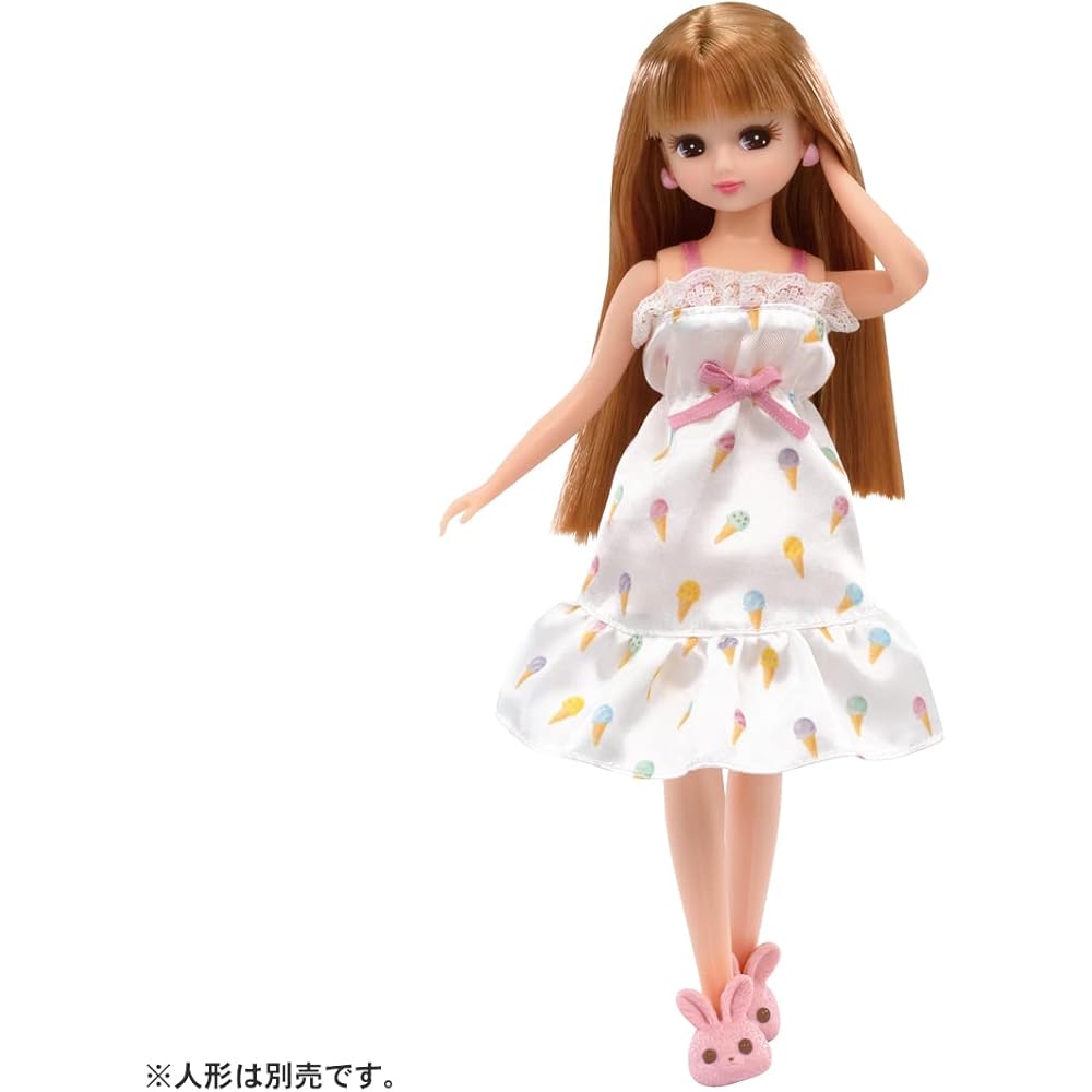 Takara Tomy Licca-chan Dress LW-06 Fluffy Loungewear Outfit Toy for Pretend Play Ages 3 and Up