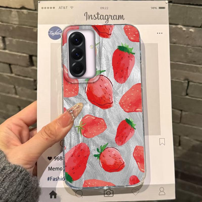 Summer Red Fruit Girls Case For Samsung Galaxy A56 A16 A26 A36 A06 A55 A35 A25 A15 A12 A32 A54 S24 S25 S22 S23 FE Fundas Cover