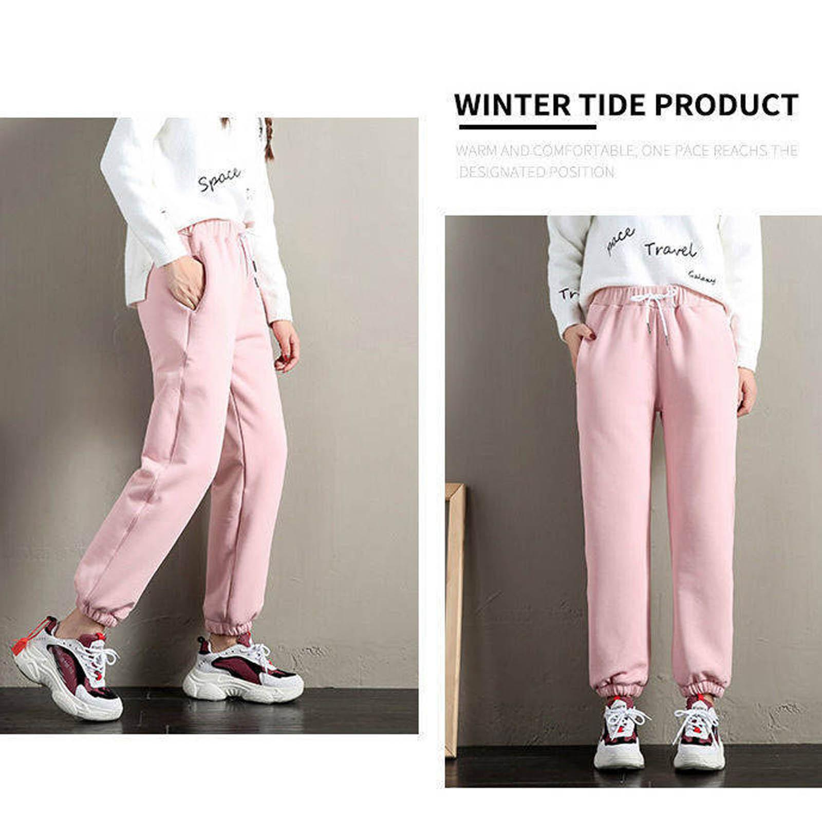 

Модные женские однотонные бархатные эластичные повседневные спортивные штаны на шнуровке S розовый