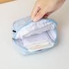 Gift Bow Sanitary Napkin Organizer Bag Coquette Quilted Women's Mini Clutch Bag Cotton Small Makeup Bag