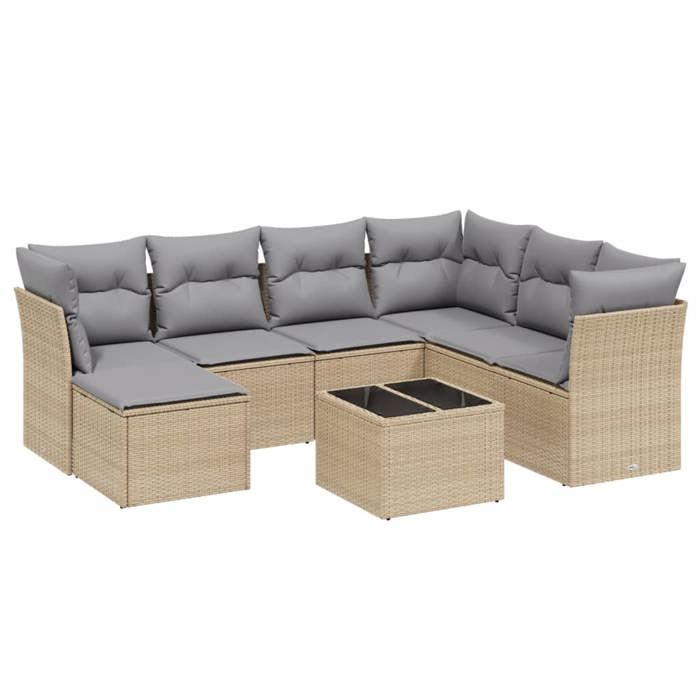 VidaXL Garden Lounge Set with Cushions 8 Pcs, Patio Sofas, Patio Furniture Set, Outdoor Furniture, Mix 3263225