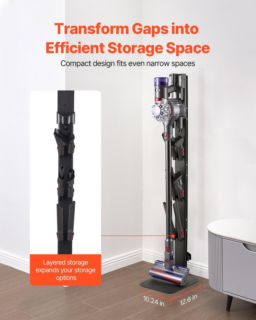 VEVOR Vacuum Stand, Compatible with Dyson G5 V15 V12 V11 V10 V8 V7 V6 Series Upright Vacuums Cleaners & Accessories