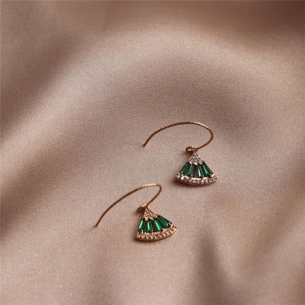 

Универсальные серьги-веера из стерлингового серебра 925 пробы с золотым покрытием для инфлюенсеров 925 Silver